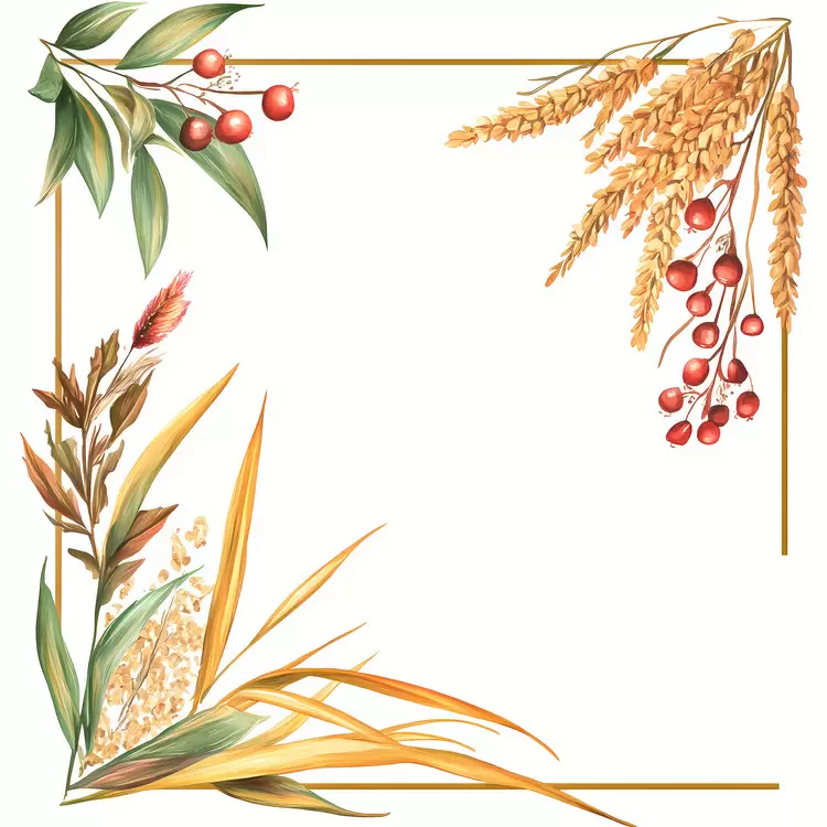 red berries painting flora plant life leaves