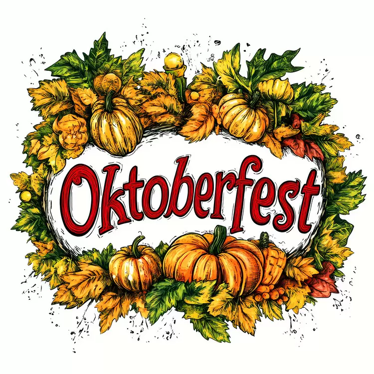 Beer and sausages Bavarian culture Leaves German festival Food and drink