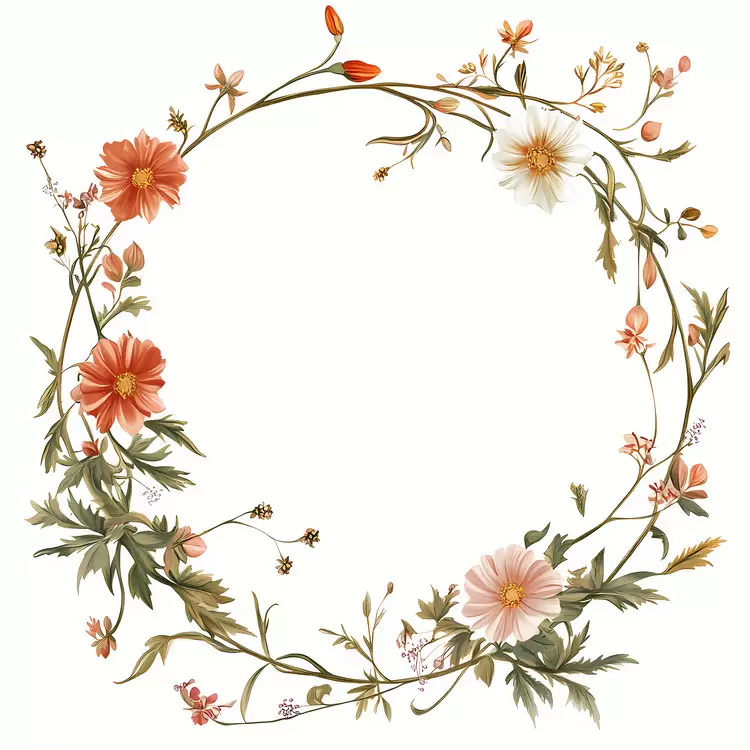Floral arrangement frame Bouquet Vintage wreath