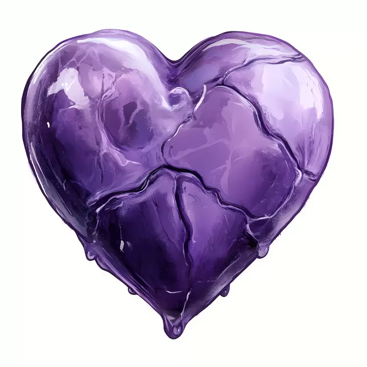 Crystalized heart Fractured heart Frozen heart Broken love symbol Emotional heart