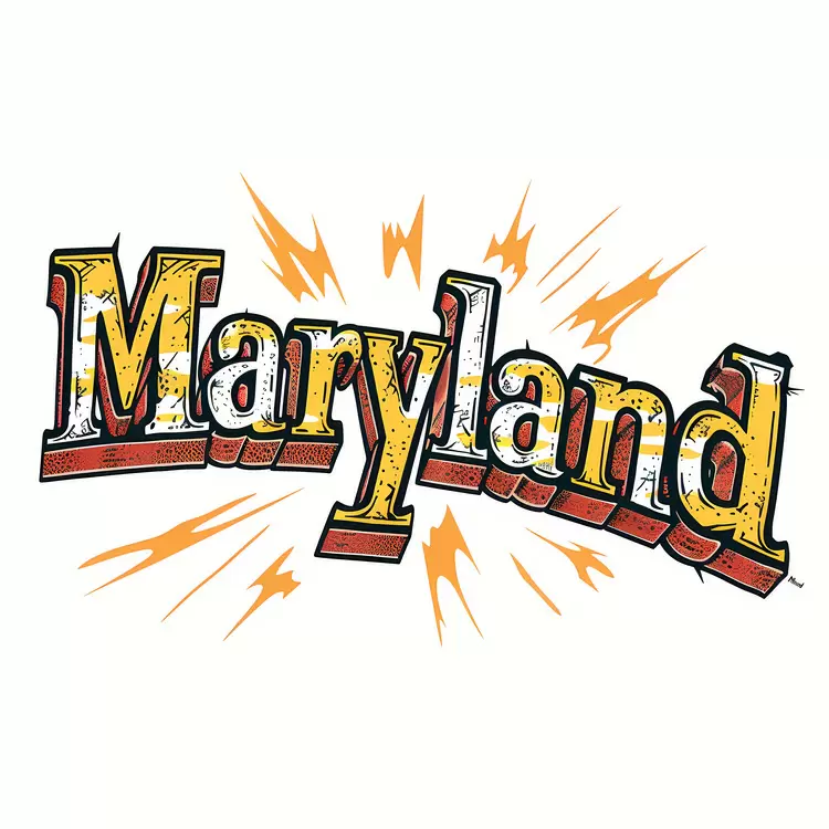 colorful explosion burst Maryland comic book