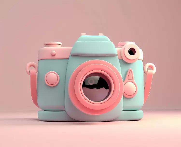 Childlike Blue Toy camera Toy-like