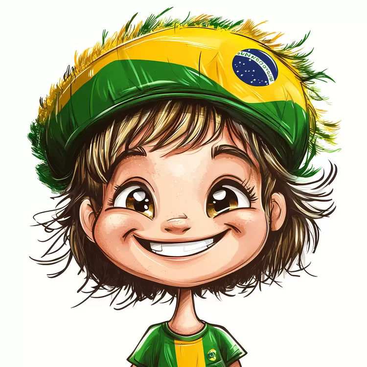 caricature colorful children's art cartoon Brazil