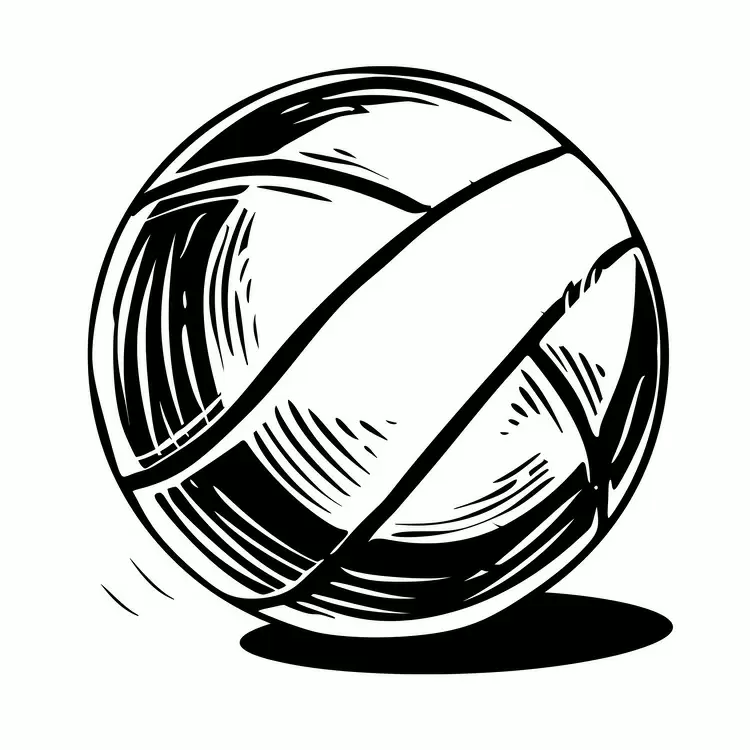 retro style sports equipment black and white monochrome iconic design