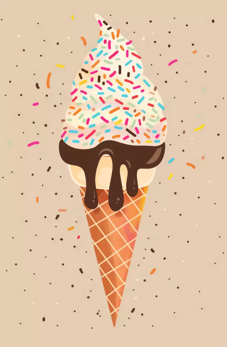 Sweet Chocolate Chip Mouthwatering Ice Cream Delicious