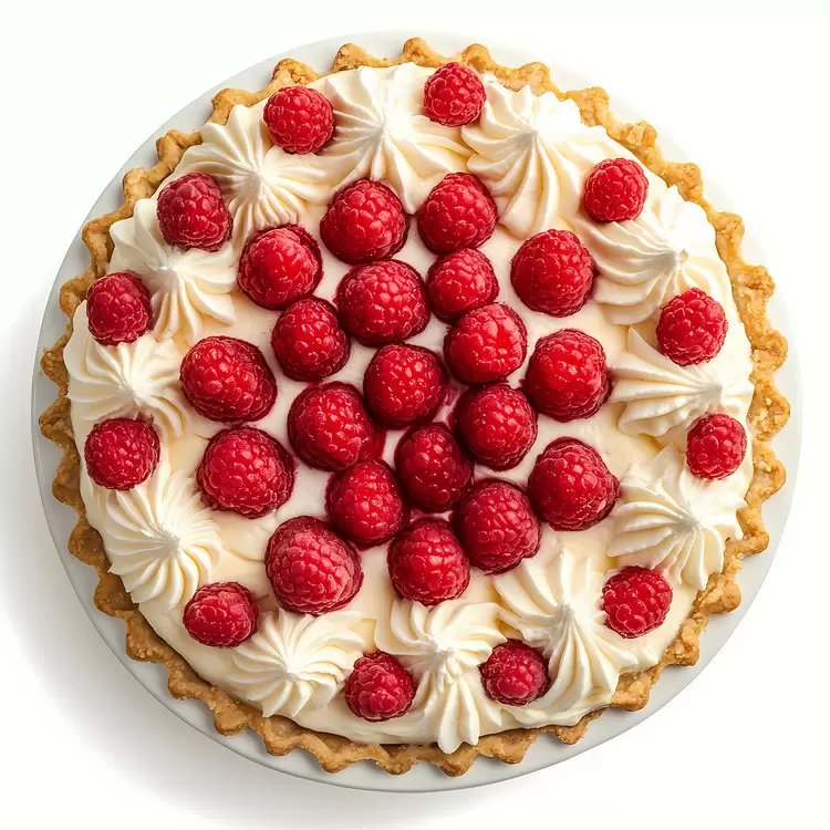 slice raspberry filling cream cheese Raspberry Cream Pie swirl