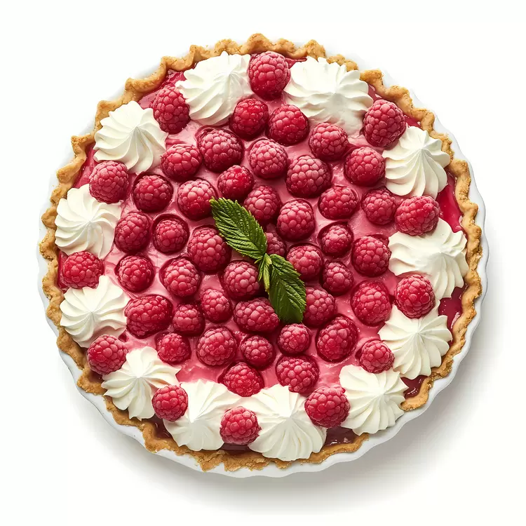Fruit pie Round shape Raspberry pie Raspberry crust