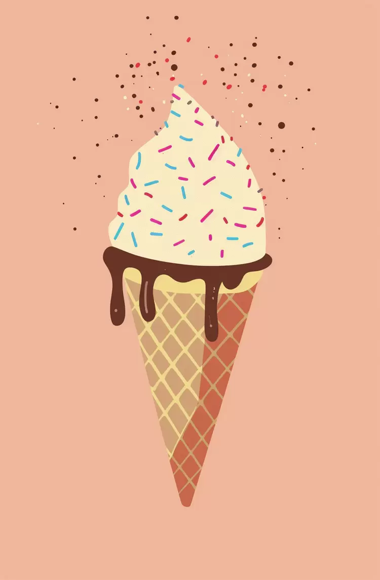 Ice cream cone Sweet treat Sprinkles Confectionery