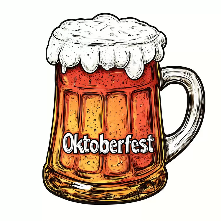 glass mug Oktoberfest frothy drink brewed drink Bavarian beer