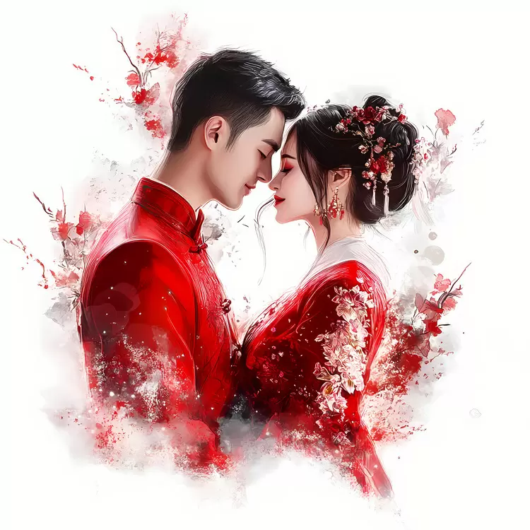 Chinese Valentines Day asian wedding chinese dress bride and groom chinese wedding