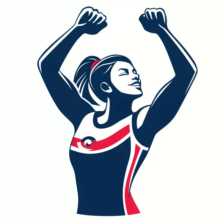 athletics fist pumping gymnast winner sports