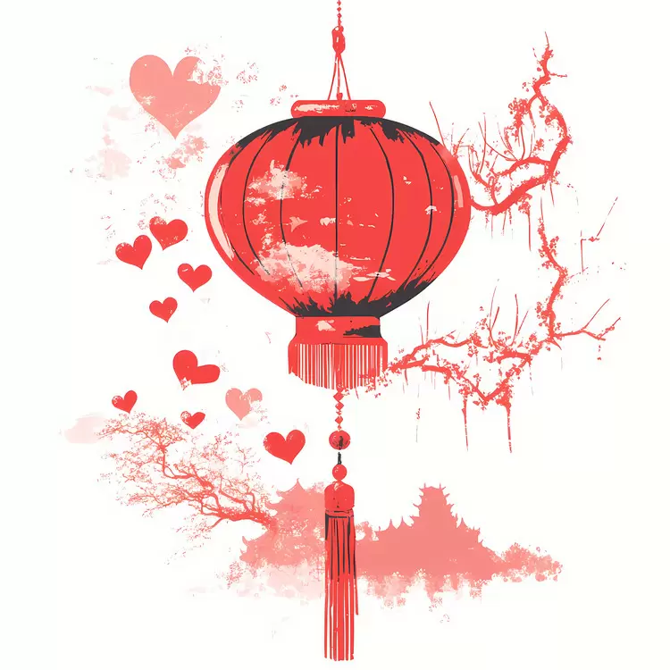 romance heart moon Chinese Valentines Day valentine's day