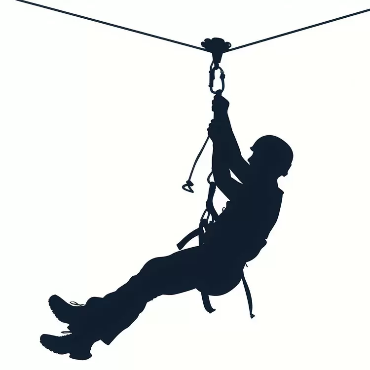 climbing gear ropes adventure hanging