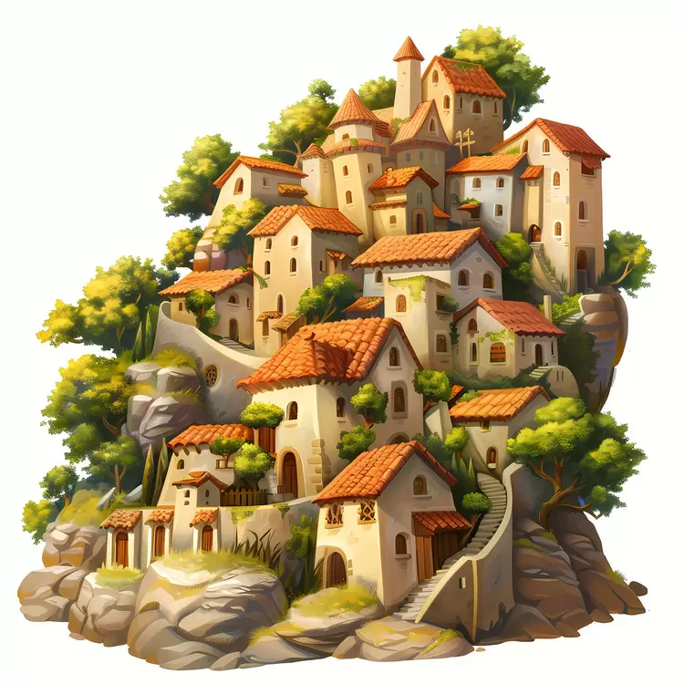 village on hill