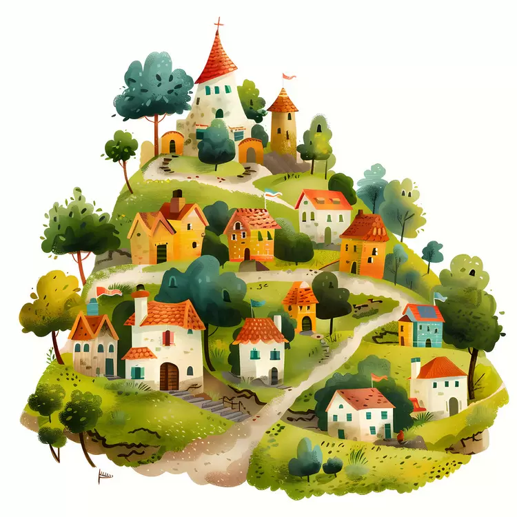 village on hill
