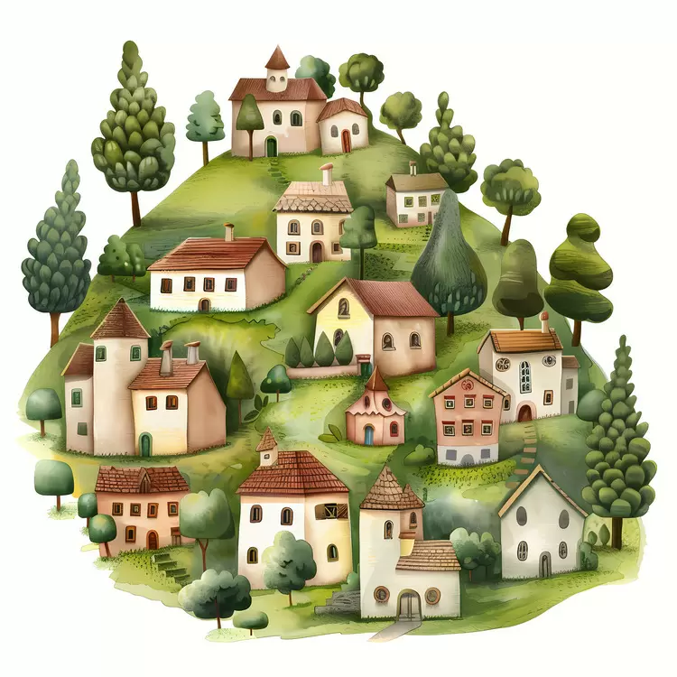 village on hill