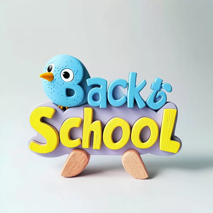 Back to School cartoon whimsical childhood learning