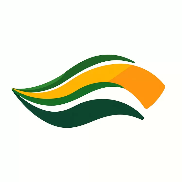 flowing wavy lines swell Brazil Independence Day abstract