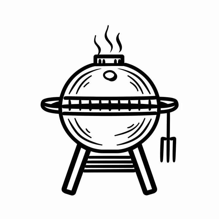 Wood burning stove summer theme Barbecue grill