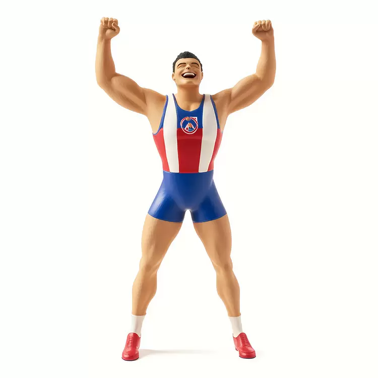 olympic wrestler figure skater red and blue winner