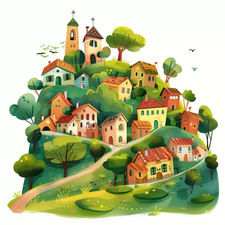 village on hill
