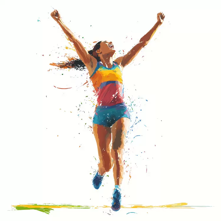 Dynamic winner athlete olympic Smiling