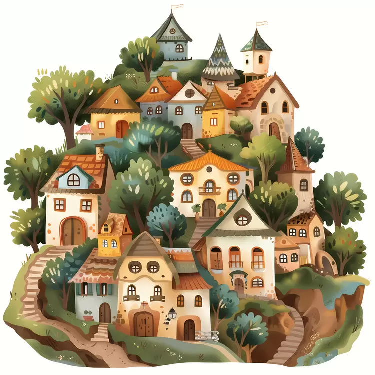 village on hill