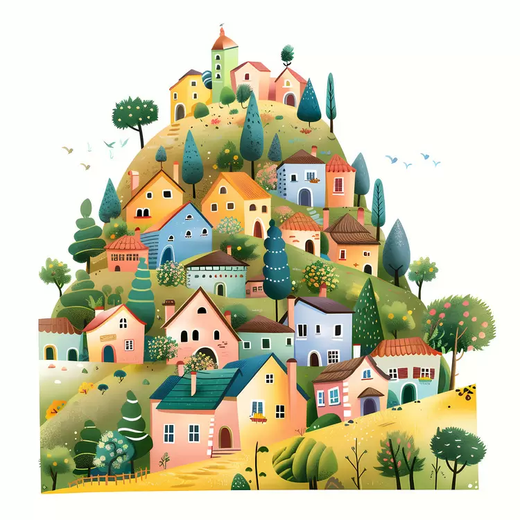 village on hill