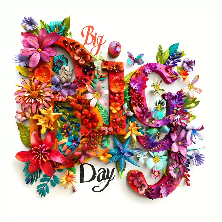 Word art Intricate patterns Textured design Flower art Colorful design