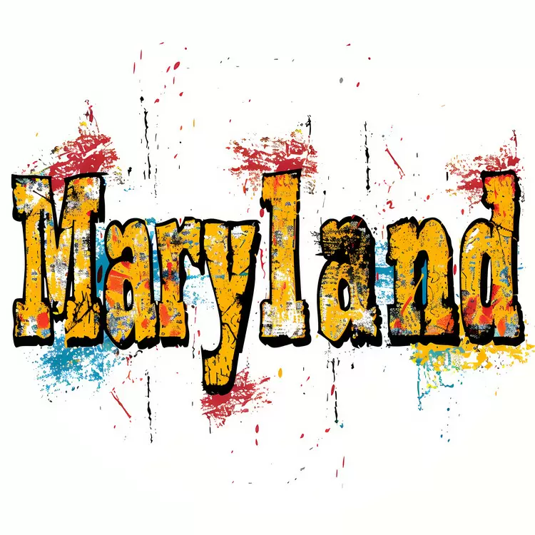Flag white and blue Patriotic colors Maryland Red