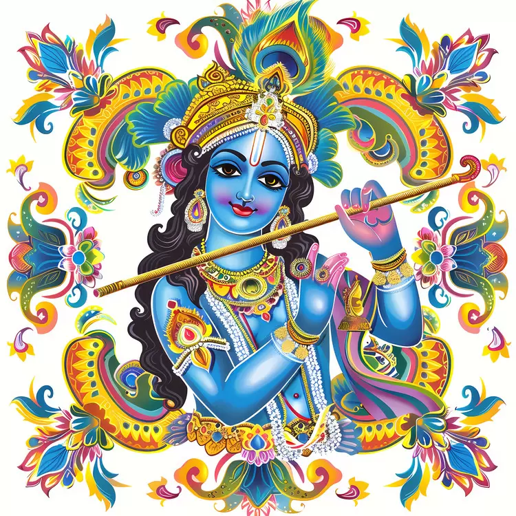 Blue body Hindu deity Lord of the universe Divine appearance Hindu religion