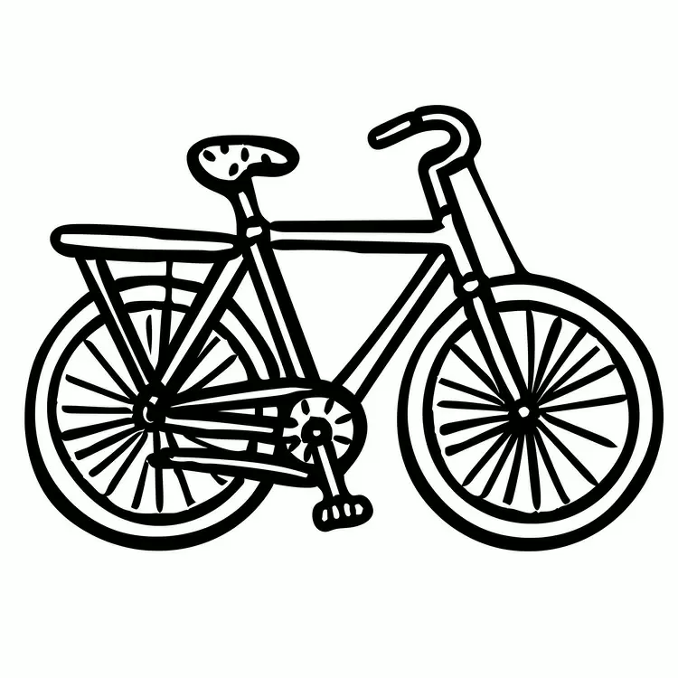 Black and white Graphic Hand-drawn bike Iconic Clean design
