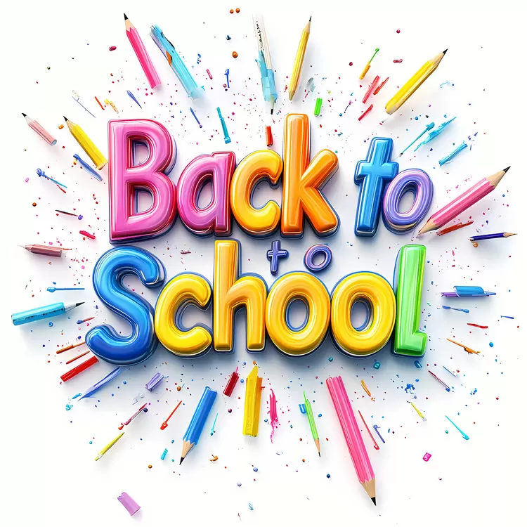 Back to School spray paint colorful bursting