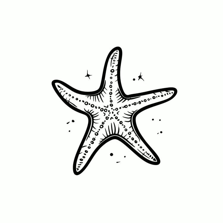 seashell starfish beach art underwater creature ocean life