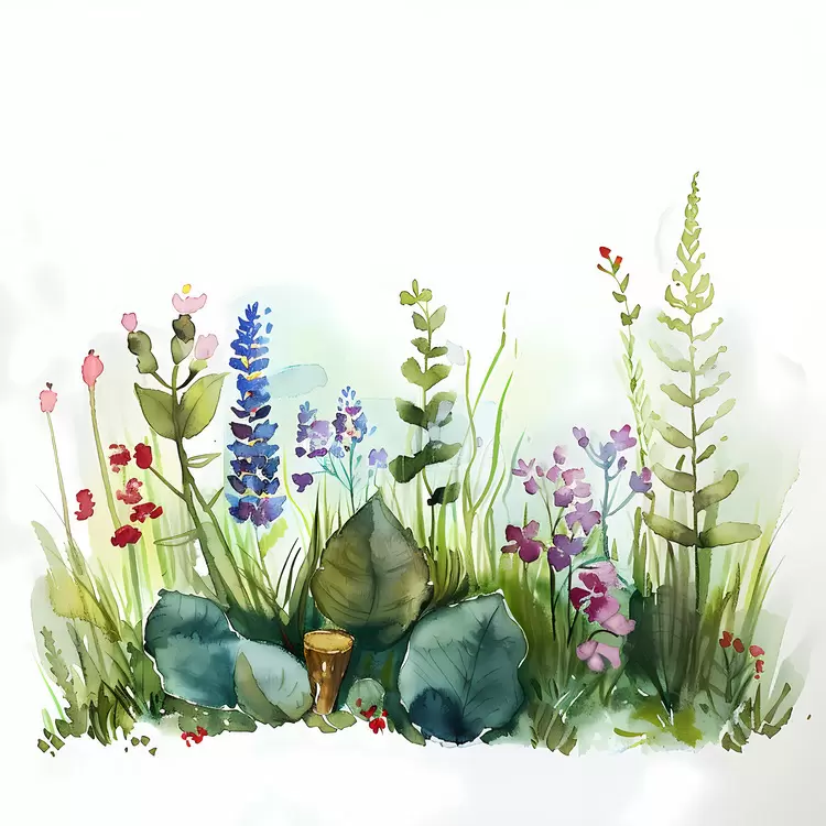 Botanical Meadow Fairy Garden Foliage Nature