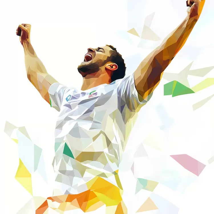Dynamic Digital Art athlete olympic Happy