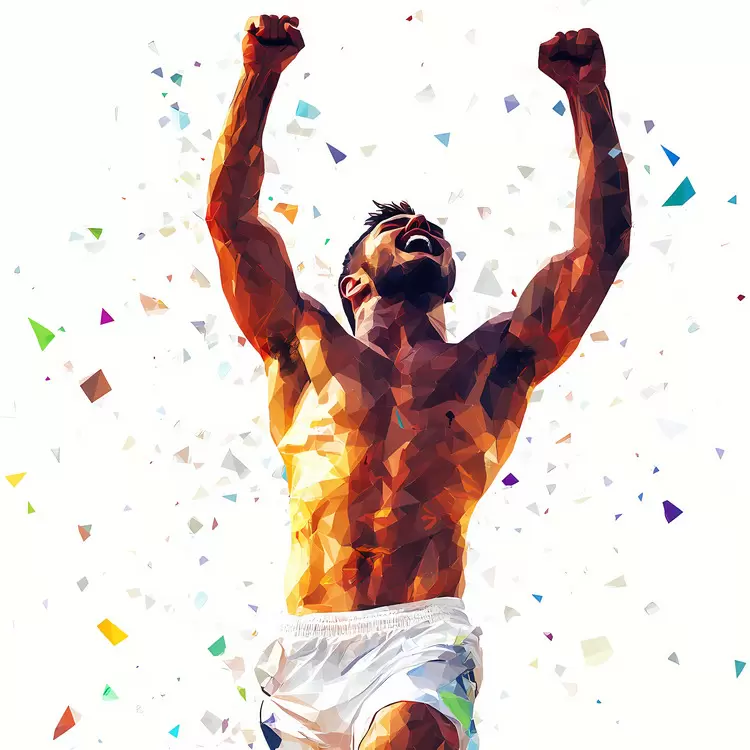 celebration congratulations person colorful olympic