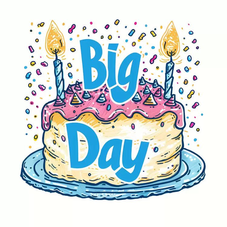 frosting Big Day candles dessert birthday cake