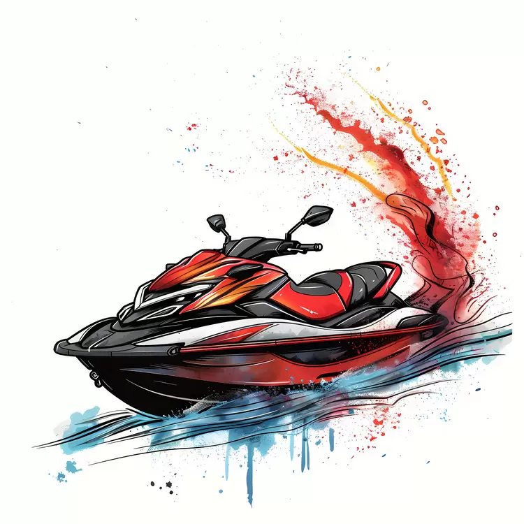 watercraft motorized water vehicle colorful paint adrenaline rush