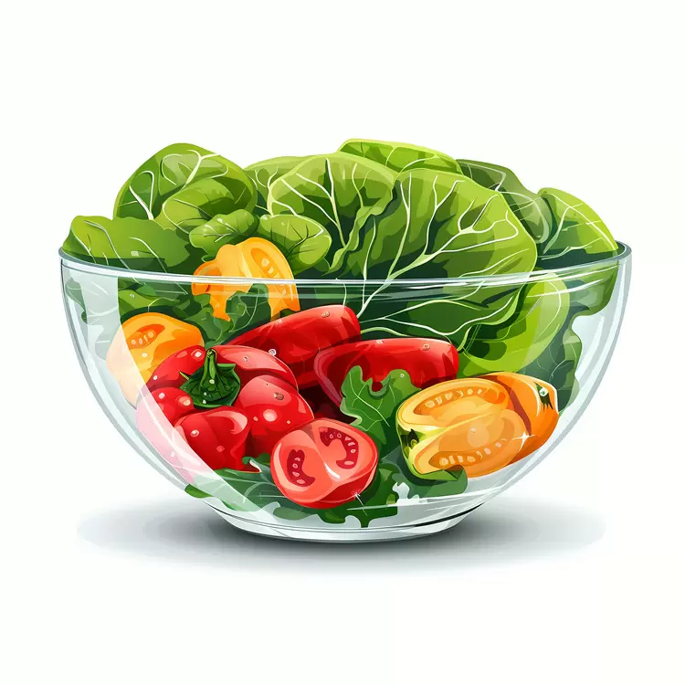 Bowl Lettuce Carrots Potatoes Vegetables