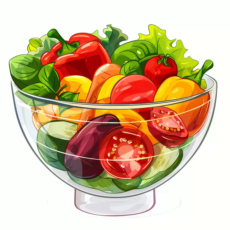 sliced cucumber glass bowl yellow peppers salad ingredients fruits and vegetables