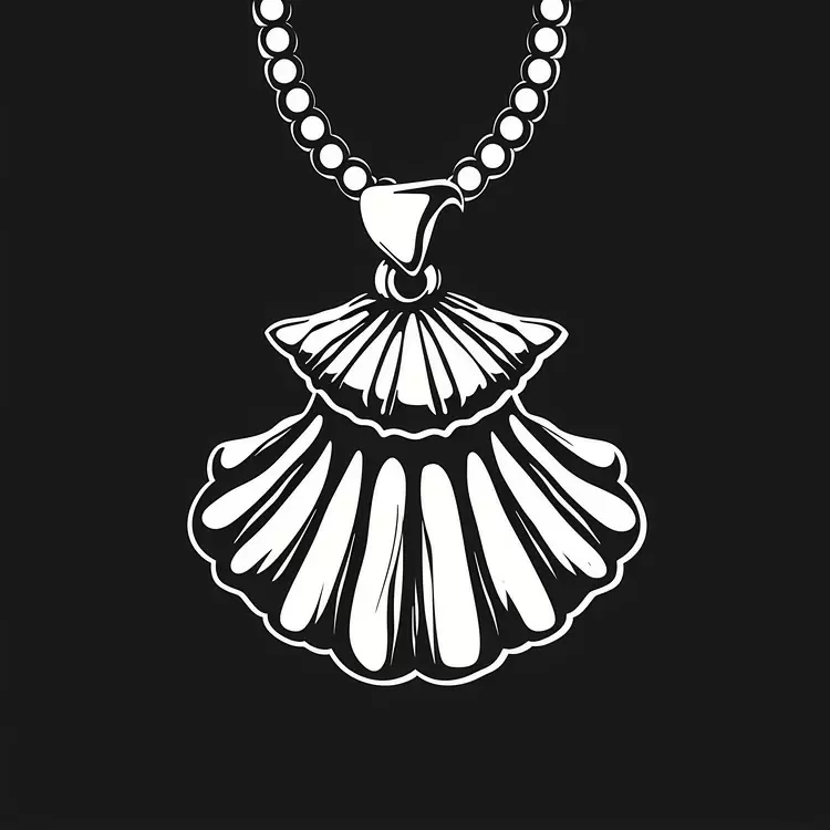 necklace pearls sea shell summer theme classic design