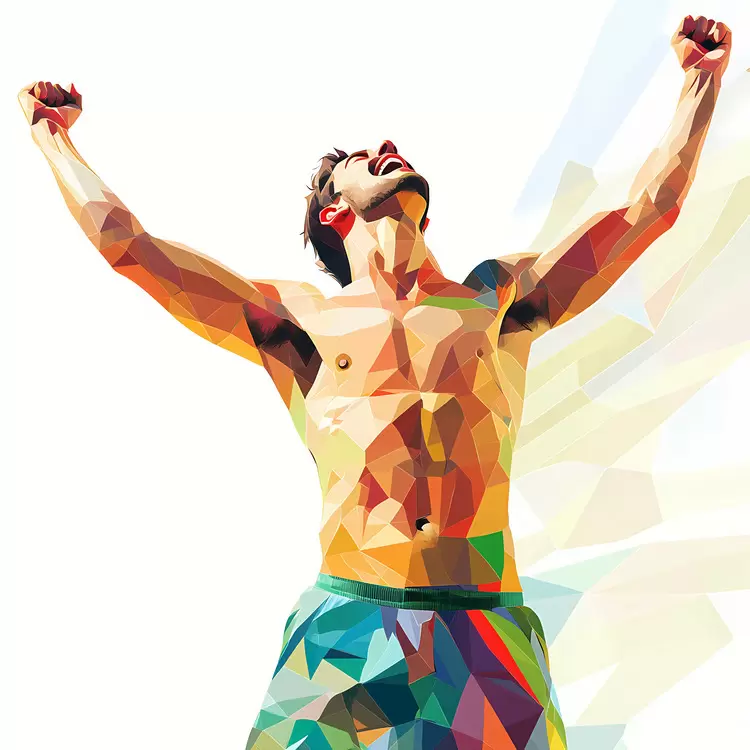 winner Graphic Colorful Vibrant Multi-dimensional
