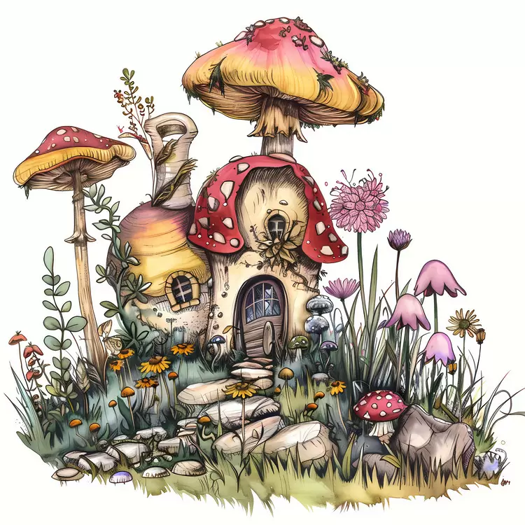 Enchanted Abode Fungal Fantasy Magic Home Spellbinding Shack Toad House