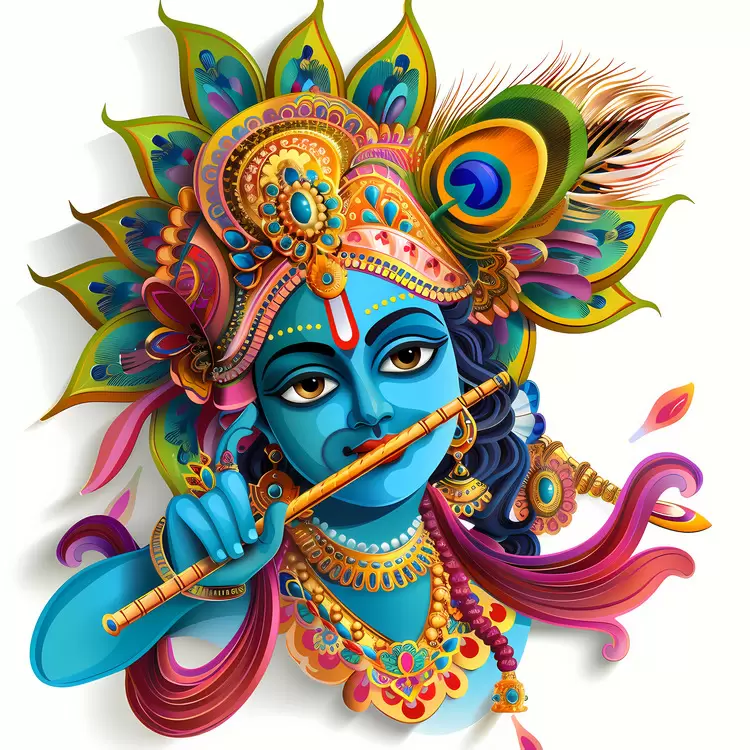 Krishna Janmashtami god of love lord krishna playing flute lord krishna playing flute