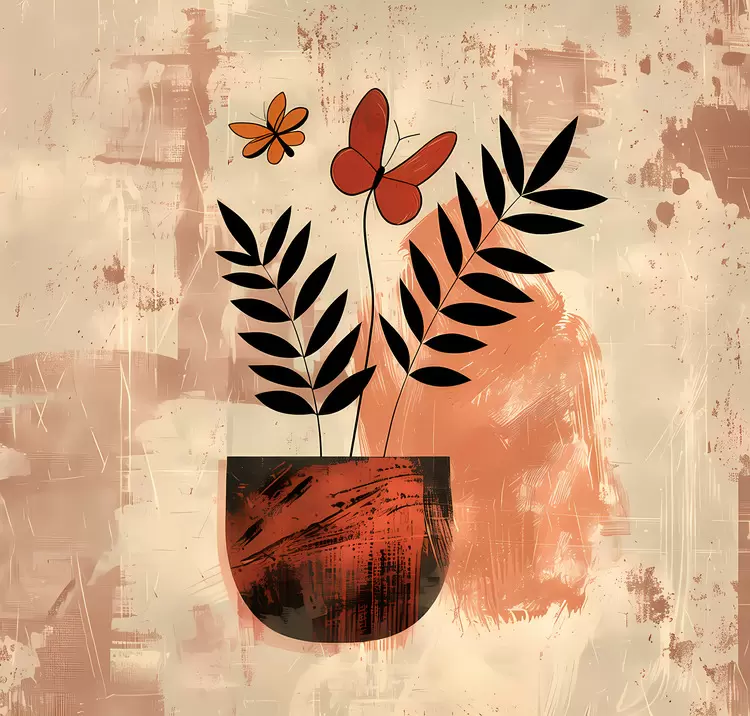 Painted Flowers indoor plant Peach Orange