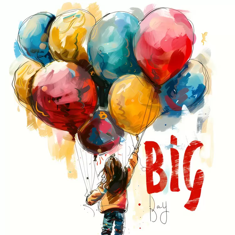Watercolor Big Day Artistic Dynamic Celebratory