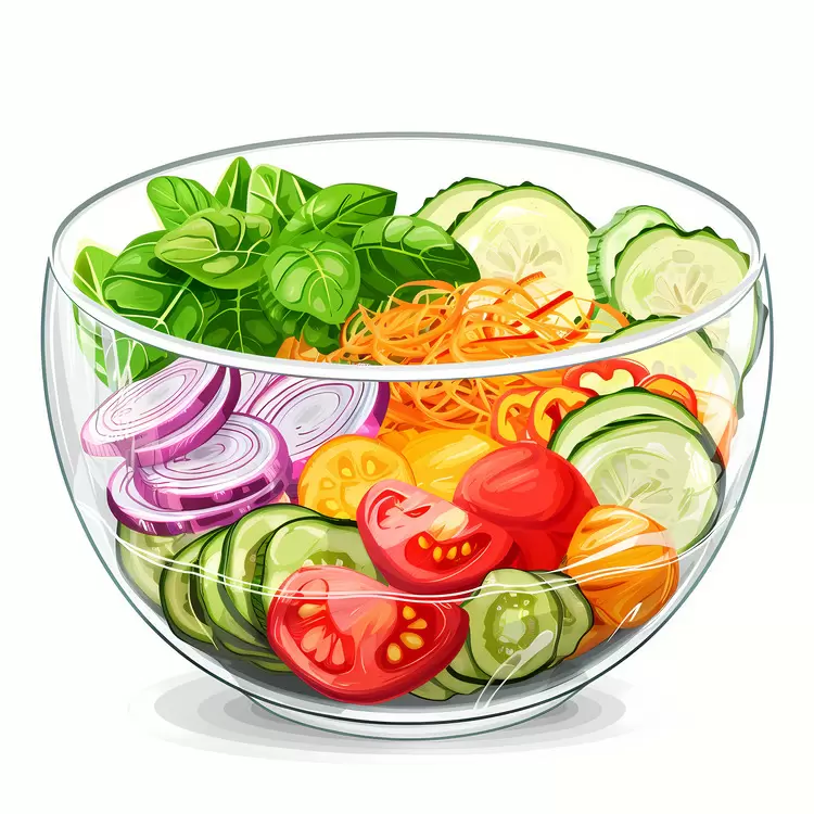 colorful lunch vegetables ingredients side dish