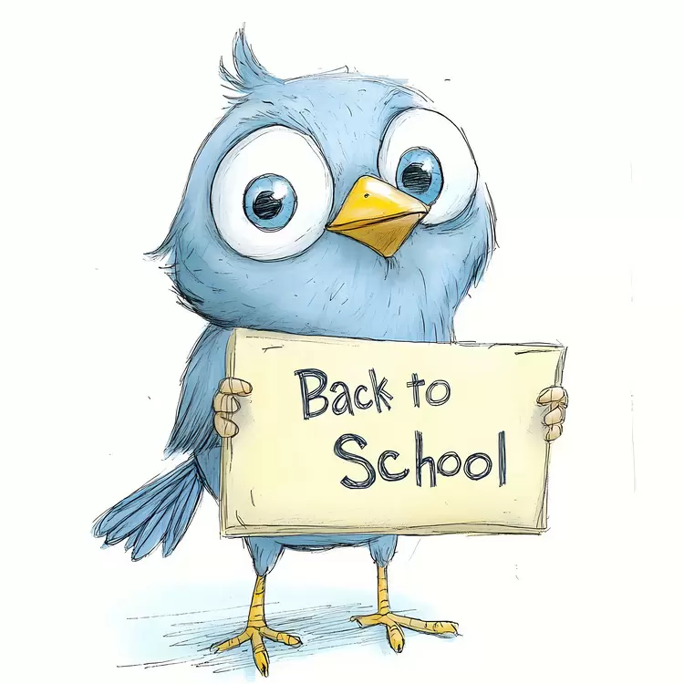yellow writing Back to School cartoon teacher