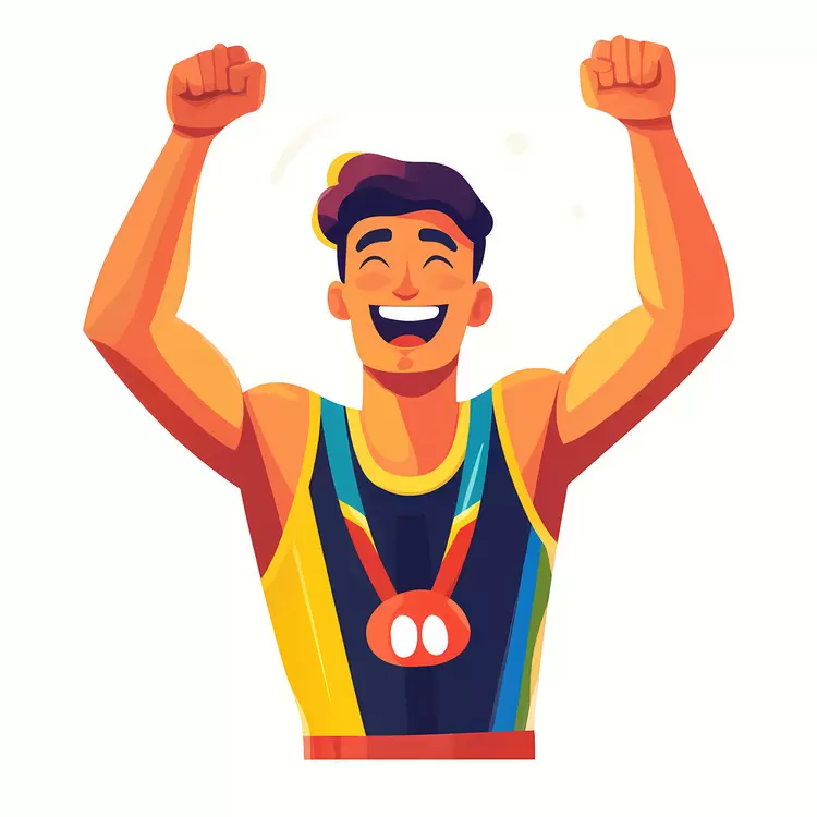 athlete Celebrate Happy Victory Champion